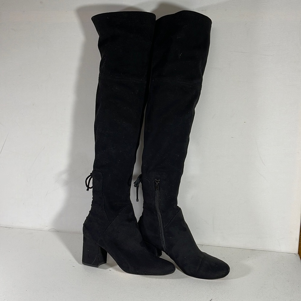 Black Aldo over the knee boots